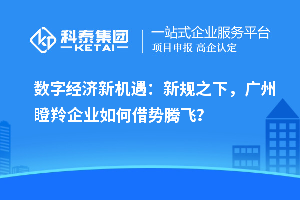 數字經濟新機遇：新規之下，廣州瞪羚企業如何借勢騰飛？